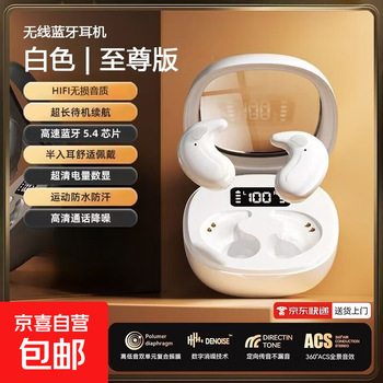 Comfortable and noise-cancelling car electrical invisible bluetooth headset wireless long-lasting noise-cancelling high-quality headset b11 white can be worn while sleeping on the side丨no pain if worn for a long time