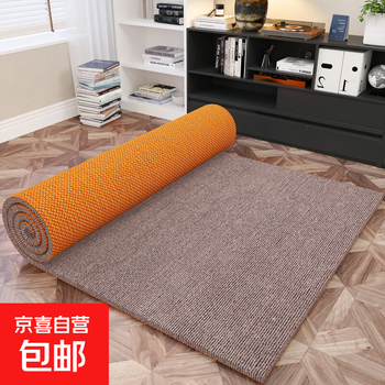 Household bedroom floor mat thickened sports sound insulation shock-absorbing shock-proof carpet room floor can be cut to full sound-absorbing mat rice dumpling color single stripe-tpe thickened 9mm 200*300cm