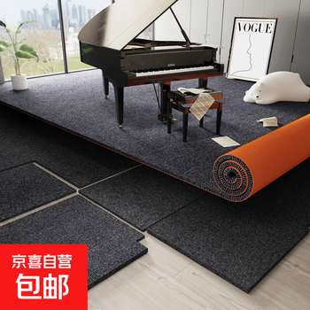 Piano floor mat special sound insulation thickened sound-absorbing and shock-absorbing mat super noise reduction floor shock-proof household full carpet gray tpe single stripe/9mm 200*300cm