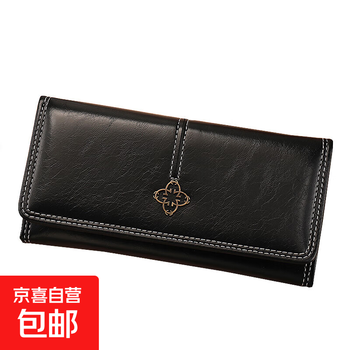 Wallet, women's multifunctional mobile phone bag, good-looking buckle, gift for mom, cash for shopping, practical long wallet, black