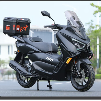 Jilang's new warrior fourth generation 150cc pedal fuel motorcycle fuel-saving off-road men's and women's national iv efi can be registered, matte black, standard + cbs linkage brake + guard bar + tail box