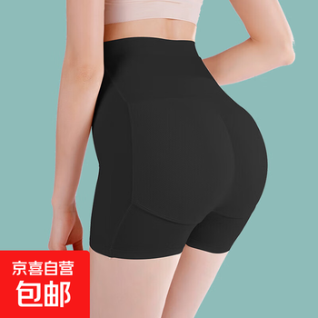High waist tummy control underwear for women, strong tummy control, waist and butt shaping, seamless bottoming safety pants, black m