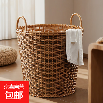 Dirty clothes basket, high-looking dirty clothes storage basket, large capacity household dirty clothes basket, bathroom laundry basket artifact, extra large 45*46*33cm
