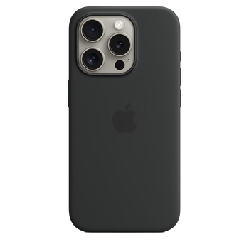 95% new magsafe silicone protective case for apple iphone 15 pro - black protective cover mobile phone case