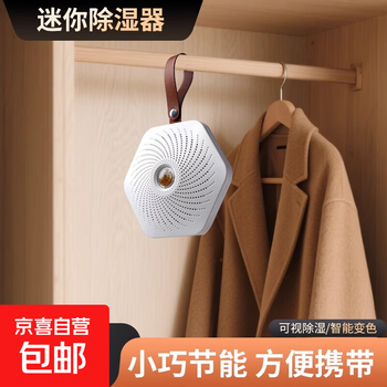 Dehumidifier household small dehumidifier smart wardrobe moisture absorber hangable moisture-proof moisture-proof and mildew-proof student universal long-lasting moisture absorbent artifact 2l/day white (6 angles)