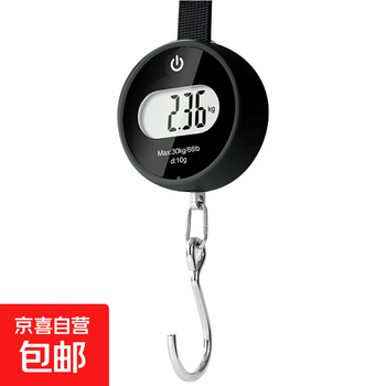 Portable portable scale household electronic scale high-precision mini pocket scale accurate express parcel scale fishing mail order black 30kg/10g