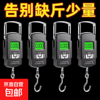 Wholesale household black portable scale 50kg mini portable scale portable electronic scale small fishing scale express scale chinese/old style green light 50kg/10g