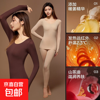 Bottoming shirt for women, autumn and winter suit, seamless long-sleeved thermal warm invisible muscle base underwear for women, skin color (bag) l (80-130 catties)