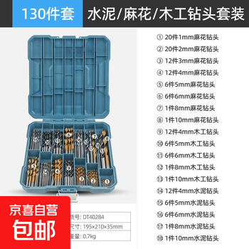 Twist drill bit 1-10mm set high speed steel drill bit for drilling steel metal woodworking hand electric drill bit set 130 pieces