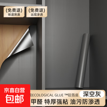 Desktop stickers waterproof and moisture-proof self-adhesive wall wallpaper table stickers oil-proof desk dining table coffee table color change furniture renovation deep space gray self-adhesive waterproof and wear-resistant stickers width 60 * length 5 meters