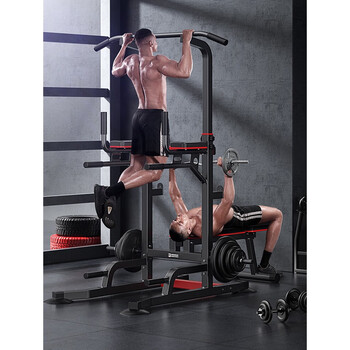 Qinglu indoor pull-ups for home men and women sports fitness equipment multi-functional single and parallel bars floor-standing horizontal bars for lifting supine luxury model (with bench press bench) without dumbbell barbell