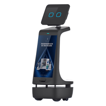 The welcome explanation robot interactively leads the way to visit the hall, government exhibition hall, hotel, museum and hospital. xiaoluo welcome explanation robot - can be docked with the elevator
