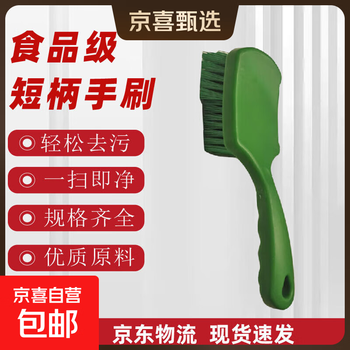 Jingxi selection short handle hand brush handheld equipment cleaning dishwashing brush stiff bristles green 10212 short handle blue
