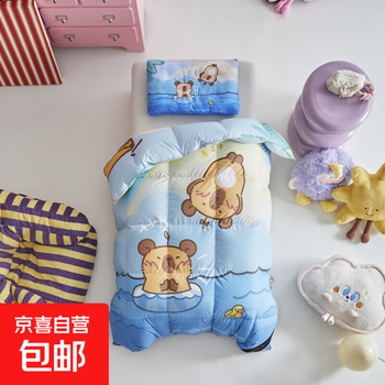 New cute white goose down quilt core tencel duvet for children and students, antibacterial and anti-mite down quilt bedding, fish and rat tongle 2, soft and comfortable, 160*210cm, 900g velvet, extra thick