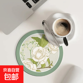 Placemats, coasters, table mats, heat-insulating mats, heat-proof mats, anti-scalding and high-temperature resistant pot mats, bowl mats, home dining plates, casserole mats, spring rain time 14cm*14cm