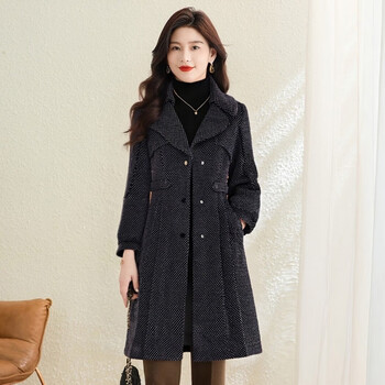 Kebel high-end fashionable woolen coat women's autumn and winter new high-end brand woolen coat mid-length xl