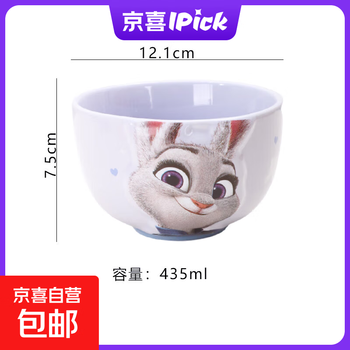 Zootopia 2 children's cartoon ceramic rice bowl cute high-looking relief soup bowl 2025 new rice bowl 1 piece dream relief-judy