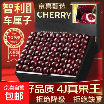 Chilean cherries in stock jd free shipping large cherry fruit gift box new year goods 500g (net weight) single serving - not gift box small fruit xl single fruit 24-26mm