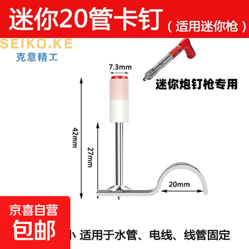 Cannon nail tube nail nailer, one-piece nail nailer, water pipeline pipe, iron pipe fixed nail, cement concrete special nail, four-point pipe/20 pipe card, mini type 100 pieces
