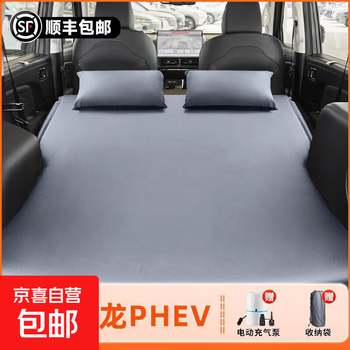 Haval raptor special leveling mattress phev automatic inflatable bed car bed trunk sleeping mat self-driving camping anti-slip non-collapse inflatable headrest elegant gray free air pump + storage bag 23 models of haval raptor 1 1 original car customization