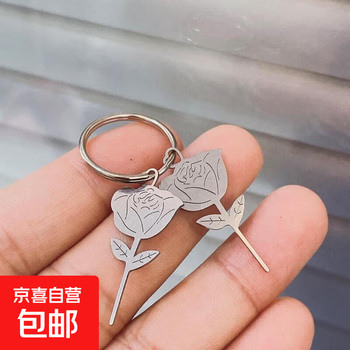Card extraction needle, mobile phone card extraction keychain, stainless steel non-stinging portable keychain, portable rose flower, universal for mobile phones, creative card extraction needle - 2 needles + 1 ring, 1 pack