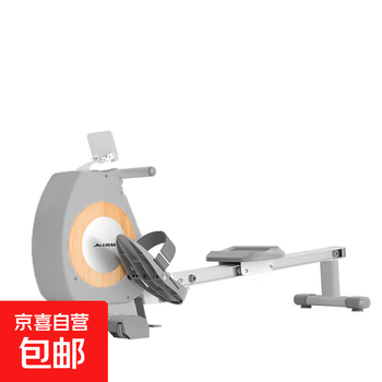 Rowing machine home fitness equipment indoor magnetic control silent folding magnetic control resistance paddling exercise waist and abdomen gray wood grain magnetic control silent rowing machine