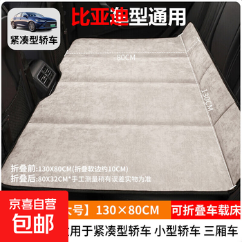 Byd qin plusdmi car rear sleeping pad car mattress folding pad car sleeping artifact car yd warm rice large size 130 80cm thick chenille velvet free storage bag