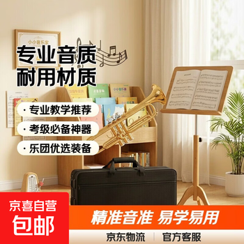 Xinmel b-flat three-note trumpet instrument for students, children, adults, beginners, grade examination orchestra, professional teaching performance, gold