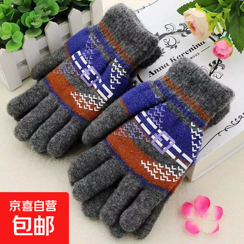 Motorcycle gloves, fashionable men's and women's gloves, velvet knitted winter warm and cold-proof gloves, 1 pair, women's style