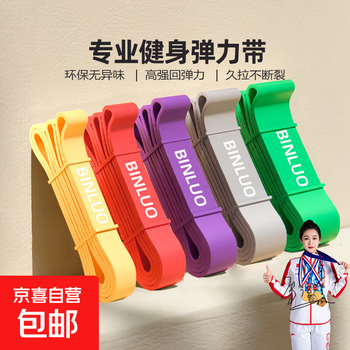 Fitness shaping natural latex resistance band pull band strength training resistance elastic pull-up assist 47-90 pounds purple professional-hot selling 2080*4.5*32mm