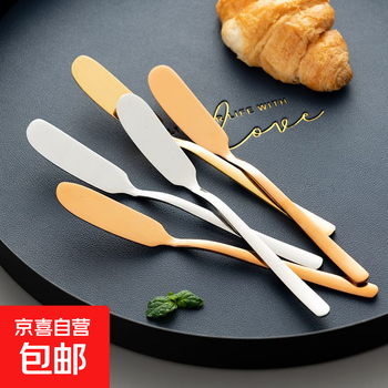 304 butter knife butter knife cheese dessert spread knife jam spatula thickened stainless steel western knife 11mm6.5cm silver 1 pack