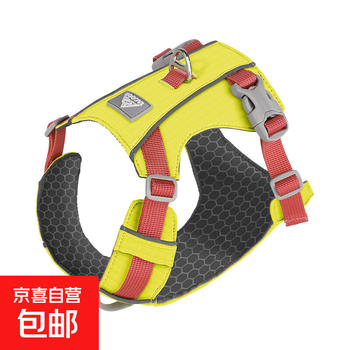 I-shaped dog harness, comfortable and breathable vest-style harness for outings, dog leash, pet leash, no neck strangulation, moss green, single harness, m, bust 48-66 cm, 15-25 catties