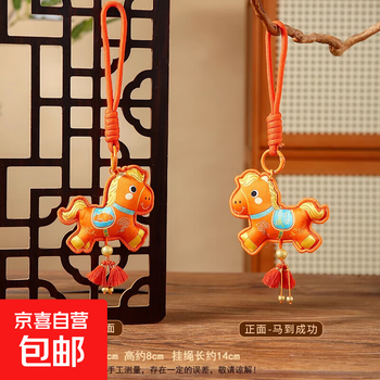Forbidden city style cultural and creative royal guard lingyin putuo embroidered sachet pendant keychain pony zodiac year bag pendant sachet instant success-personal use no packaging