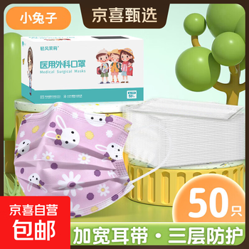 Children's medical surgical masks disposable protective individually packaged 50 pcs per box wholesale little rabbit individually packaged 50 pcs/box 50 pcs/box