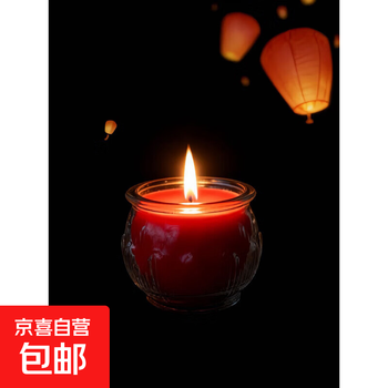 Car supplies system maintenance cleaning agent lotus butter lamp flat lotus 24-hour light supply smokeless buddha lamp gz flat lotus red 1 light