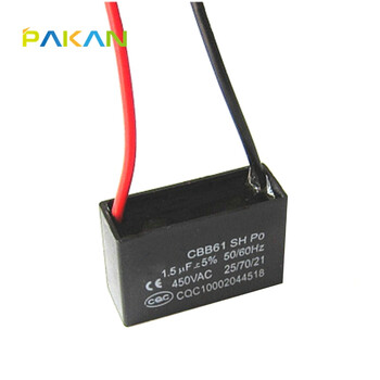 Cbb61 starting capacitor single-phase fan starting capacitor with lead