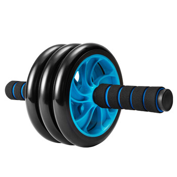 Huaya (huaya) abdominal muscle wheel abdominal muscle fitness device silent abdominal roller three-wheel adjustable belly reduction home exercise equipment black blue + kneeling mat