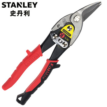 Stanley (stanley) powerful 10-inch aviation scissors left and right curved iron scissors industrial grade stainless steel scissors iron scissors strong and sharp right elbow aviation scissors 10 inches 14-562-22