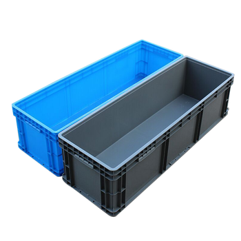 Bieying 1m 1.2m long thickened plastic box turnover box rectangular logistics box fish and turtle box breeding aquatic product basket outer 100*40*28cm no handle hole ordinary gray