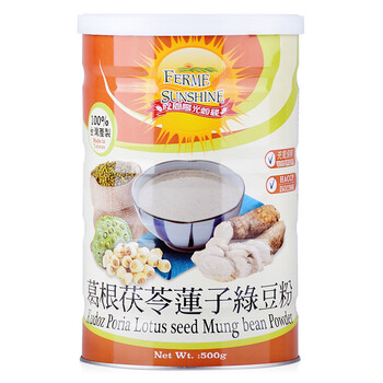 Xinyuan sunshine valley green (ferme sunshing) imported from taiwan xinyuan kudzu lotus seed mung bean powder drinking cereal meal replacement breakfast powder 500g