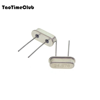 Taotimeclub quartz crystal oscillator plug-in two-pin hc-49s passive clock crystal 3.579545mhz-40mhz 24.576m plug-in two-pin (5 pieces)