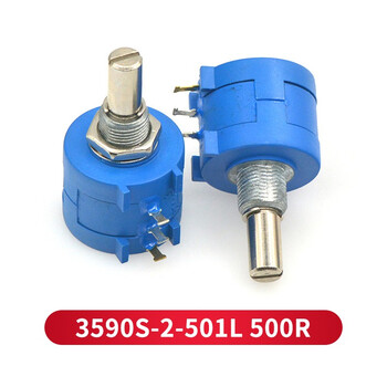Taotimeclub potentiometer knob 3590s-2-202l/501l 2k precision multi-turn adjustable potentiometer 3590s-2-501l 500r
