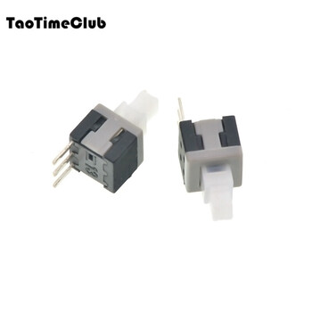 Taotimeclub push button switch 5.8*5.8-8.5*8.5mm self-locking lockless switch 10 pcs 5.8*5.8mm self-locking switch single row/3 feet (10 pcs)