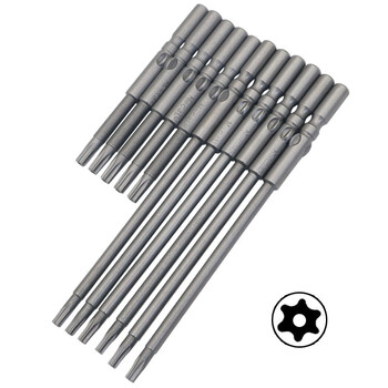 Plum electric screwdriver electric screwdriver with hexagonal bit tip star-shaped screwdriver head t5 t6 t20 5*60*t20 with middle hole (single)