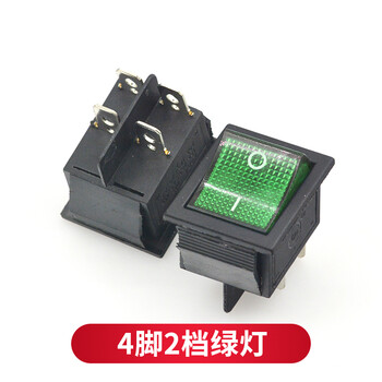 Taotimeclub kcd4 boat switch boat switch rocker power button 4 6-foot light 31x25mm16a250v 4-foot 2-speed green light