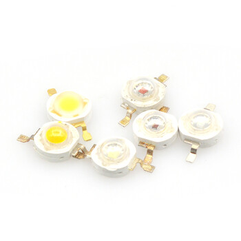 Taotimeclub high-brightness high-power 1w light-emitting diode led lamp beads positive white light warm white lighting red light yellow emerald green blue light 1w positive white light