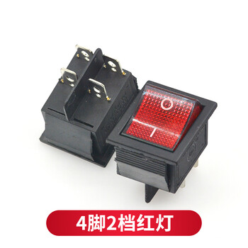 Taotimeclub kcd4 boat switch boat switch rocker power button 4 6-foot light 31x25mm16a250v 4-foot 2-speed red light