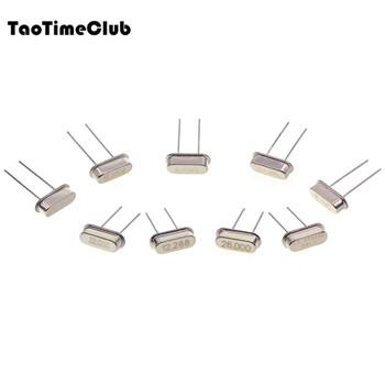 Taotimeclub quartz crystal oscillator plug-in two-pin hc-49s passive clock crystal 3.579545mhz-40mhz 26mhz plug-in two-pin (5 pieces)