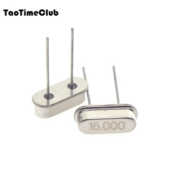 Taotimeclub quartz crystal oscillator plug-in two-pin hc-49s passive clock crystal 3.579545mhz-40mhz 16mhz plug-in two-pin (5 pieces)