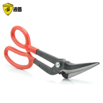 Bodun 10-inch stainless steel sheet scissors, industrial-grade metal scissors, flat-head aviation scissors, diamond mesh scissors, carpet scissors bd-4451